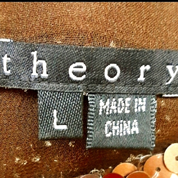 L THEORY ONDREA SILK PENNY SEQUIN TOP ***LIKE NEW!*** - Picture 8 of 8